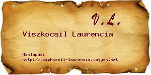 Viszkocsil Laurencia névjegykártya